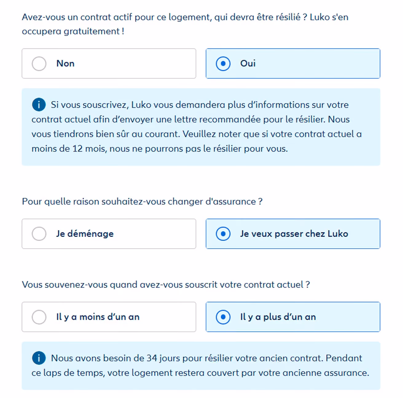 Résiliation de votre ancien contrat