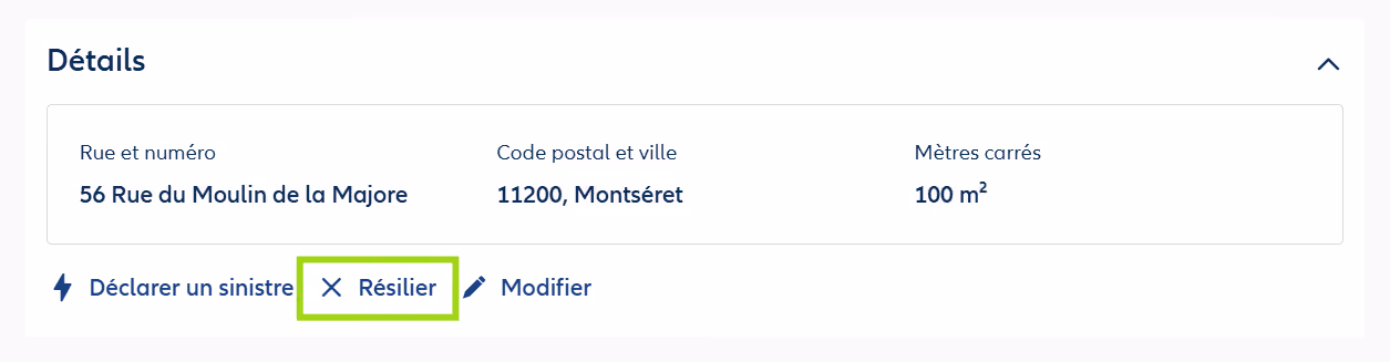 Résilier mon contrat