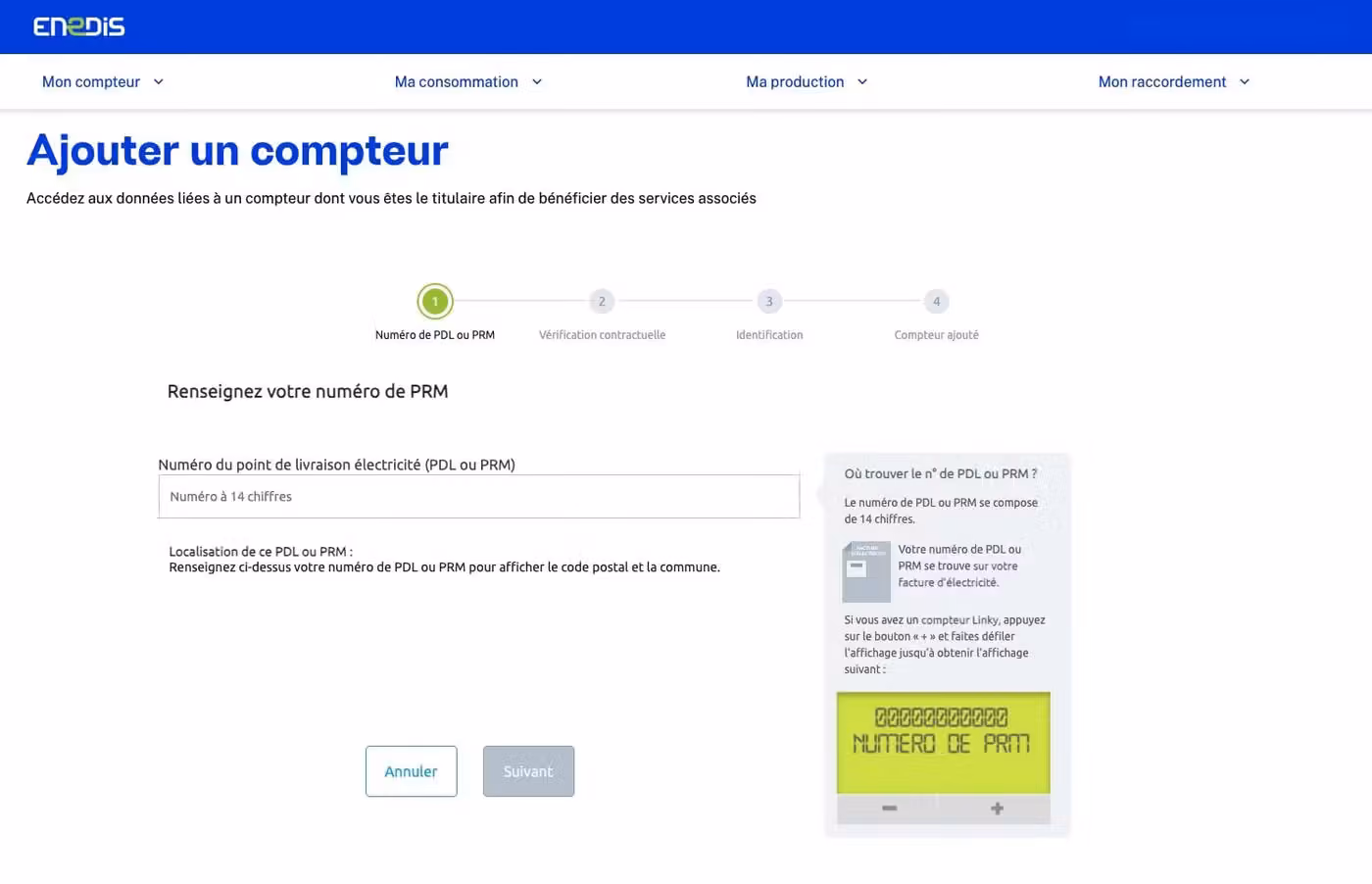 Suivi consommation Electrique Enedis etape 4