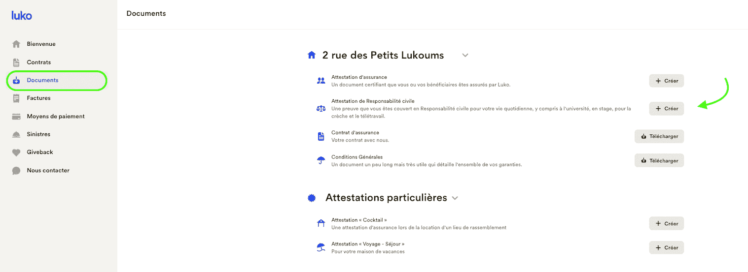 Mon attestation