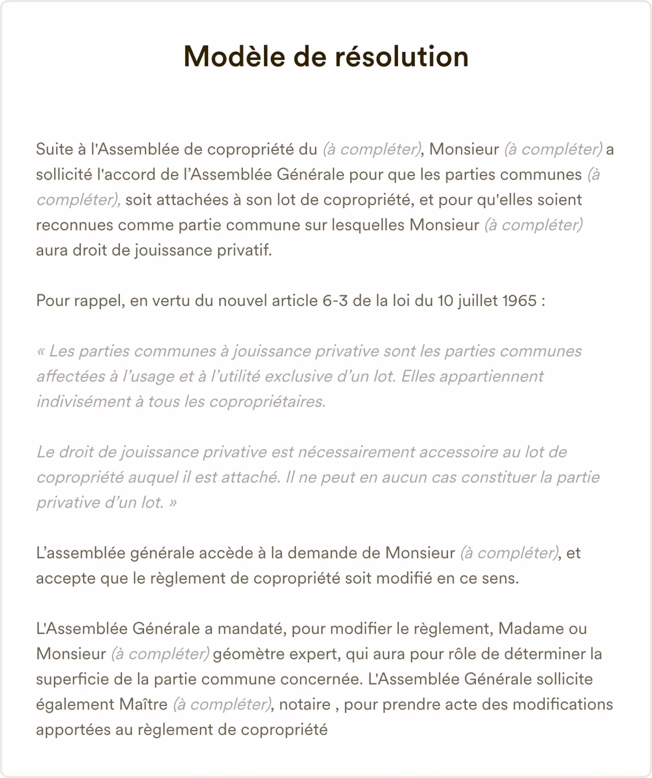 Modele de résolution